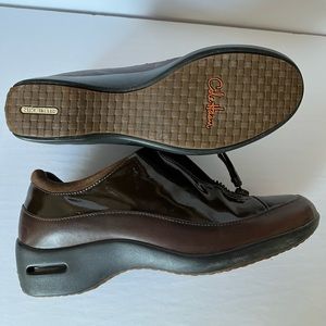 Cole Hann Air Dorie Nike Sole, Zip Up, Waterproof Slide, Chocolate Brown, size 9